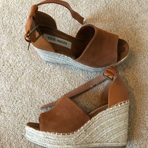 Steve Madden Espadrille Brown Wedge Sandal